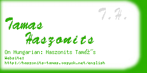tamas haszonits business card
